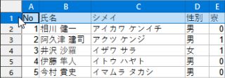 図2・1行めを選択