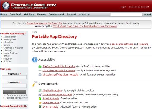 図2・PortableApps.com の Applications