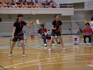 H27関東信越地区高専体育大会バドミントン競技　女子ダブルス　齋藤・増田組