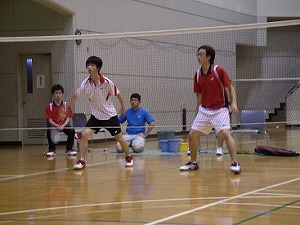 H27関東信越地区高専体育大会バドミントン競技　男子ダブルス　三回戦進出した牧野・澤潟組